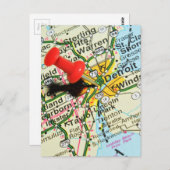 Detroit Postkarte (Vorne/Hinten)