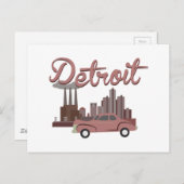 Detroit Postkarte (Vorne/Hinten)