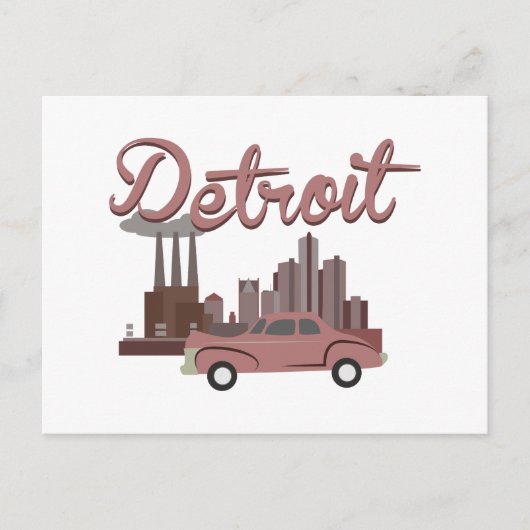 Detroit Postkarte (Vorderseite)
