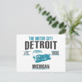 Detroit Postkarte (Stehend Vorderseite)