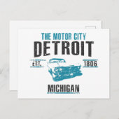 Detroit Postkarte (Vorne/Hinten)