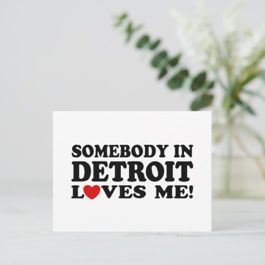 Detroit Postkarte (Stehend Vorderseite)