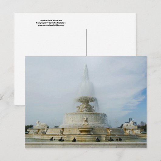 Detroit Postkarte (Vorne/Hinten)