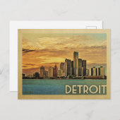 Detroit Postkarte (Vorne/Hinten)