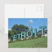 Detroit Postkarte (Vorne/Hinten)