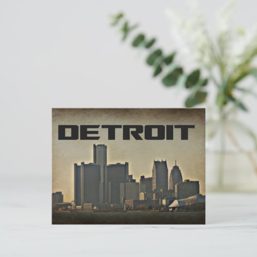 Detroit Postkarte (Stehend Vorderseite)