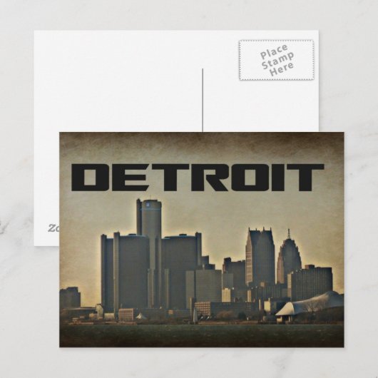 Detroit Postkarte (Vorne/Hinten)