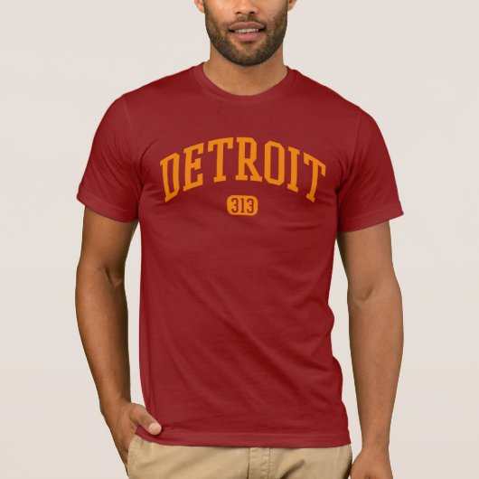 Detroit-Postleitzahl 313 T-Shirt (Vorderseite)