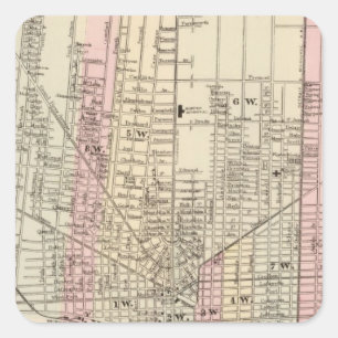 Detroit Quadratischer Aufkleber