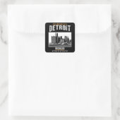 Detroit Quadratischer Aufkleber (Tasche)