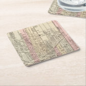 Detroit Rechteckiger Pappuntersetzer (angewinkelt)