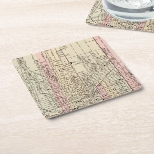 Detroit Rechteckiger Pappuntersetzer (angewinkelt)