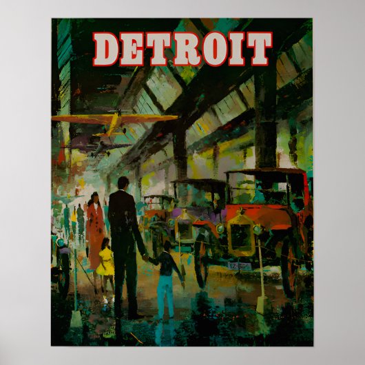 Detroit-Reiseposter Poster (Vorne)