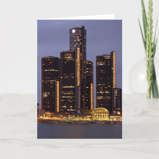 Detroit-Renaissance-Mitte an der Dämmerung Karte