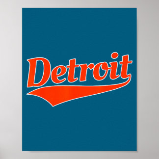 Detroit - Retro-Design - klassisches Detroit - thr Poster