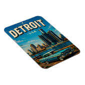 Detroit Riverwalk-Silhouette Magnet (Rechte Seite)