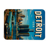 Detroit Riverwalk-Silhouette Magnet (Horizontal)