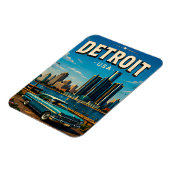 Detroit Riverwalk-Silhouette Magnet (Linke Seite)