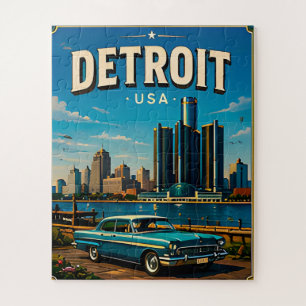 Detroit Riverwalk-Silhouette Puzzle