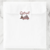 Detroit Runder Aufkleber (Tasche)