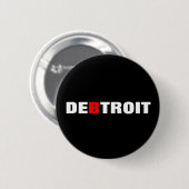 Detroit-Schulden-Stadt Button (Vorne & Hinten)