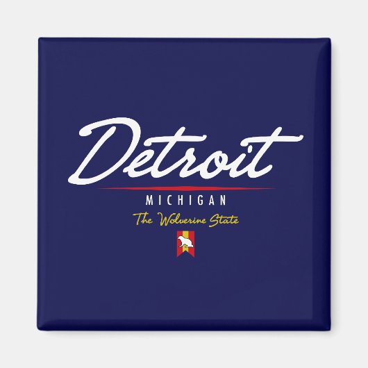 Detroit Script Magnet (Vorne)