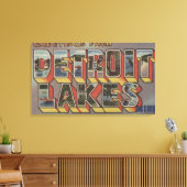 Detroit Seen, Minnesota - Große Briefmarkenszenen Leinwanddruck (Insitu (Wohnzimmer))