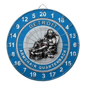 Detroit Sessel Quarterback Football Dartboard Dartscheibe