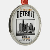 Detroit Silbernes Ornament (Rechts)