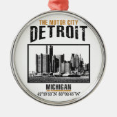 Detroit Silbernes Ornament (Vorne)