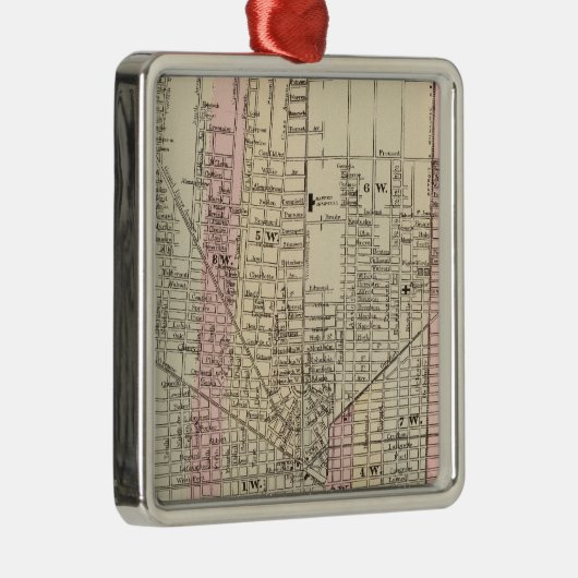 Detroit Silbernes Ornament (Rechts)