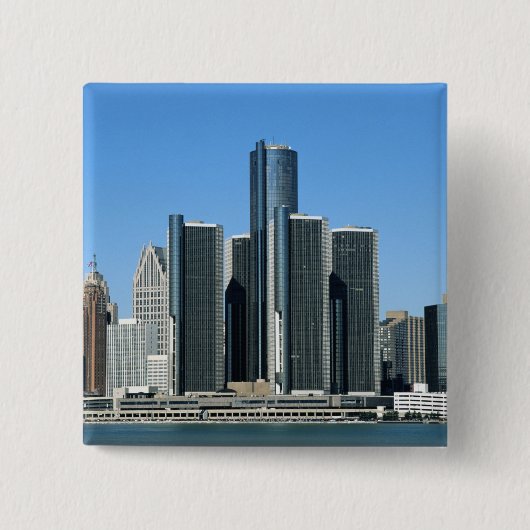 Detroit Skyline 4 Button (Vorderseite)