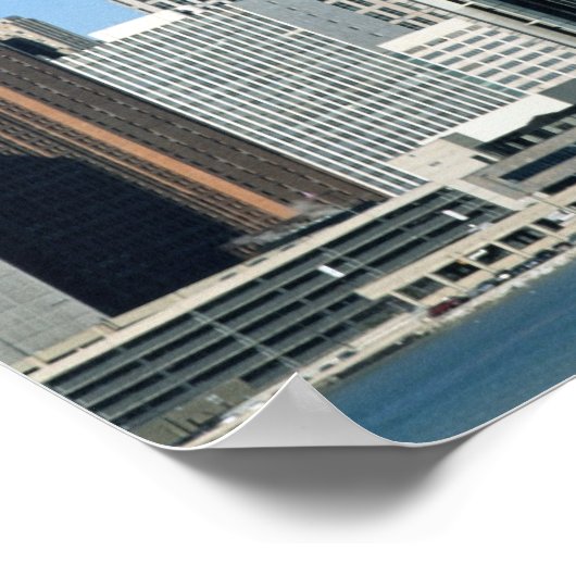 Detroit Skyline 4 Poster (Ecke)