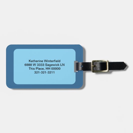 Detroit Skyline Abstrakt Art Gepäckanhänger (Vorderseite horizontal)