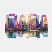 Detroit Skyline Abstrakt Art Geschenkschachtel (Ungefaltet)