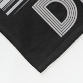 Detroit Skyline Black and White Woodcut Winter Fleecedecke (Ecke)