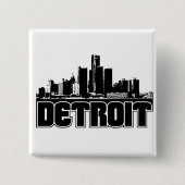 Detroit-Skyline Button (Vorderseite)