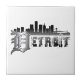 Detroit-Skyline Fliese (Vorderseite)