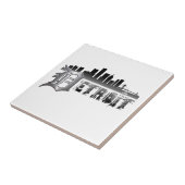 Detroit-Skyline Fliese (Seite)