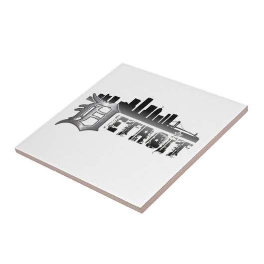 Detroit-Skyline Fliese (Seite)