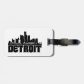 Detroit-Skyline Gepäckanhänger (Rückseite horizontal)