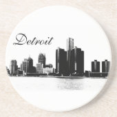 Detroit-Skyline Getränkeuntersetzer (Vorne)