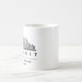 DETROIT Skyline - Gewohnte Hochzeit Kaffeetasse (Mittel)