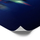 Detroit Skyline in der Nacht Poster (Ecke)