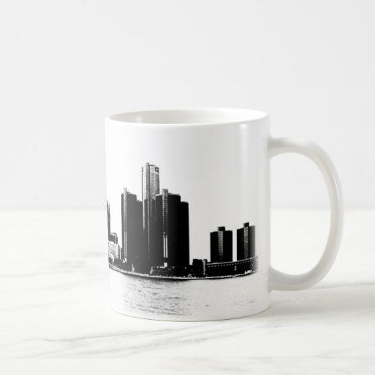 Detroit-Skyline Kaffeetasse (Rechts)