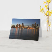 Detroit-Skyline Karte (Gelbe Blume)