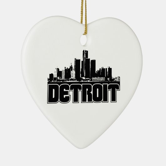 Detroit-Skyline Keramikornament (Rechts)