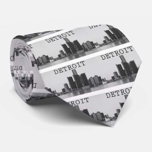 Detroit-Skyline Krawatte (Gerollt)
