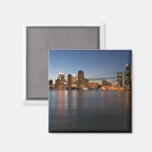 Detroit Skyline Magnet (Vorderseite/Rückseite)
