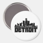 Detroit Skyline Magnet (Vorderseite/Rückseite)